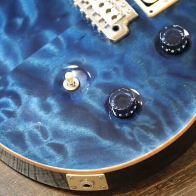 2003 PRS Custom 22 Single-Cut Electric Guitar Whale Blue Quilt 10 Top + Case image 5