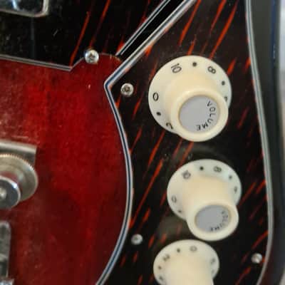 Teisco Audition 1960s Closet Classic near mint time warp condition - Dark Red burst image 3