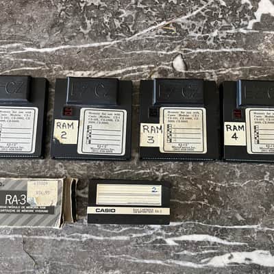 Vintage Casio CZ Synth Lot: RA-3 and 4x EZCZ cartridges image 2