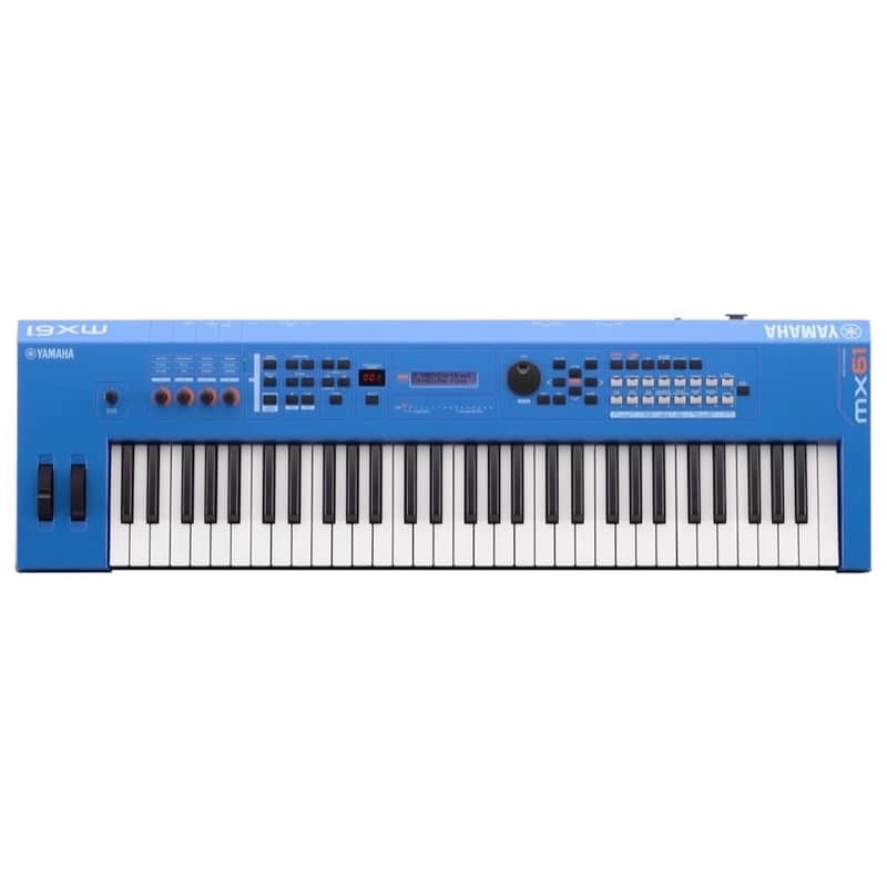 Yamaha MX61 v2 Keyboard Synthesizer, 61-Key, Blue image 1