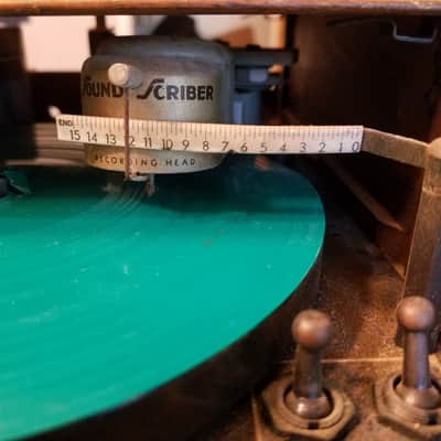 Sound Scriber Rare Vintage Record Cutting Lathe small tube amp 1930s-1940s - stained wood image 8