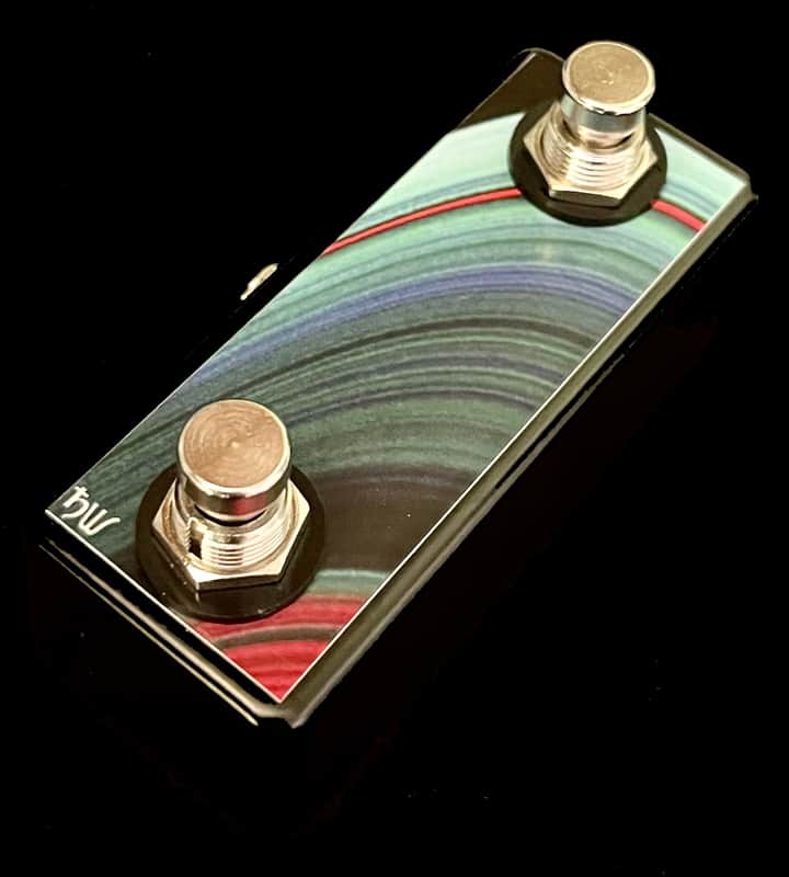 Saturnworks Handcrafted Black Double Switch with Normally Closed or Normally Open Soft Touch Momentary Switches + a Switchcraft USA TRS Jack - Replaces Boss FS-6 image 1