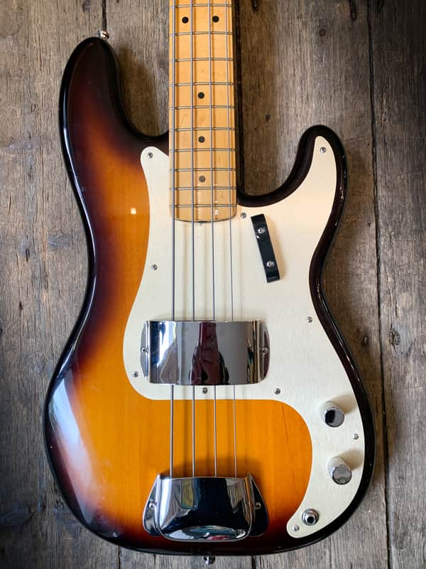 2011 Fender American Vintage '57' Precision Bass in Sunburst finish & case image 1