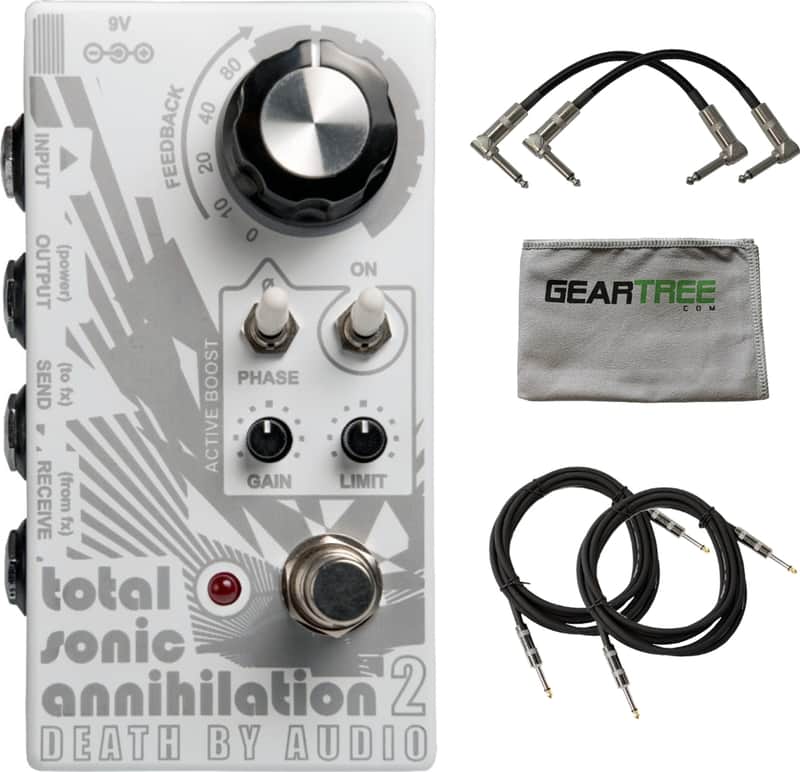 Death by Audio Total Sonic Annihilation 2 Effects Pedal w/ Polish Cloth and 4 Cables image 1