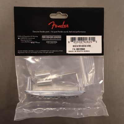 Fender Mustang Fully-Adjustable Guitar Bridge, Chrome image 3