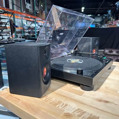 Audio-Technica AT-LP120XUSB-BK Direct-Drive Manual Turntable Package with Edifier MR3 Bluetooth Speakers image 3