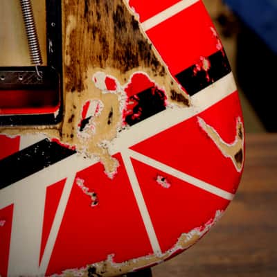 Palermo EVH 5150 Striped Conversion Eddie Van Halen Guitar Relic'd By Mike Palermo W/ Bag image 5