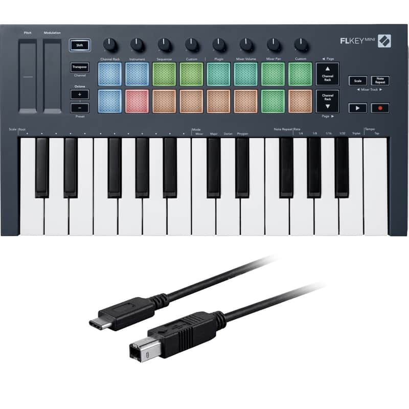 Novation FLkey Mini USB-MIDI Keyboard Controller for FL Studio CABLE KIT image 1