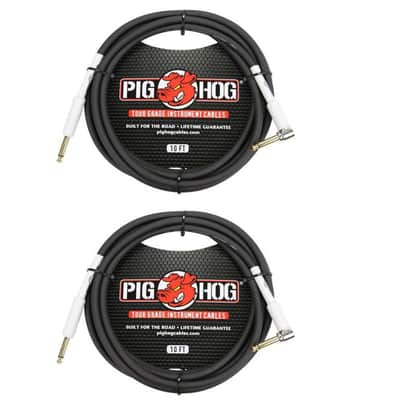 Pig Hog PH10R 10ft Right Angle 8mm 1/4"-1/4" Inst Cable Lifetime Warranty! image 3