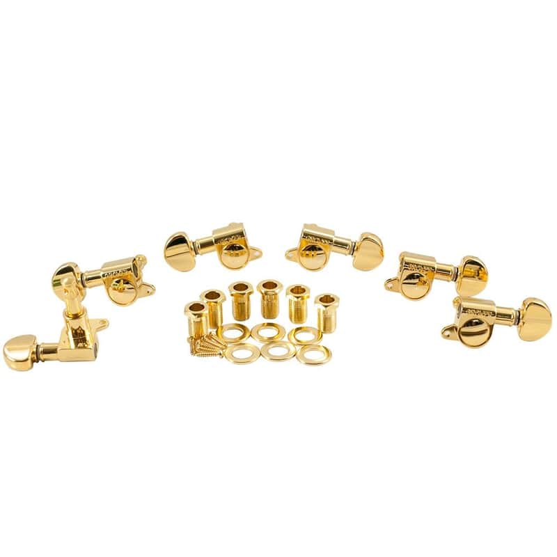 Mini Rotomatic 3 Aside Machine Heads 14:1 Gear Ratio-Gold image 1