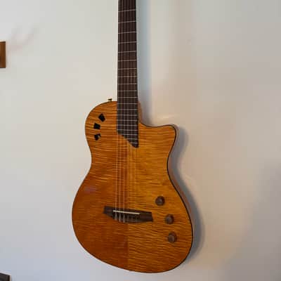 Cordoba Stage Nylon-String Electric Guitar Natural Amber image 2