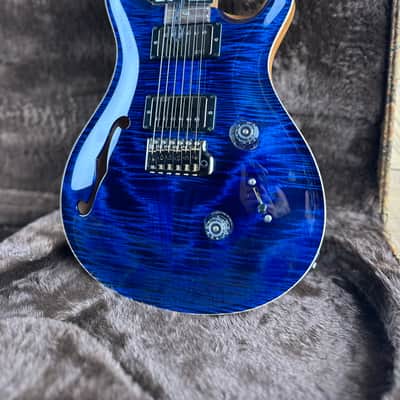 PRS Wood Library Custom 24 Semi-Hollow Flame Maple 10 Top - Whale Blue 386418 image 14