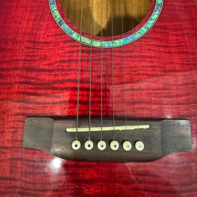 Dillion RH600CET Acoustic-Electric Guitar 2000 - Flamed Red Burst Finish image 3