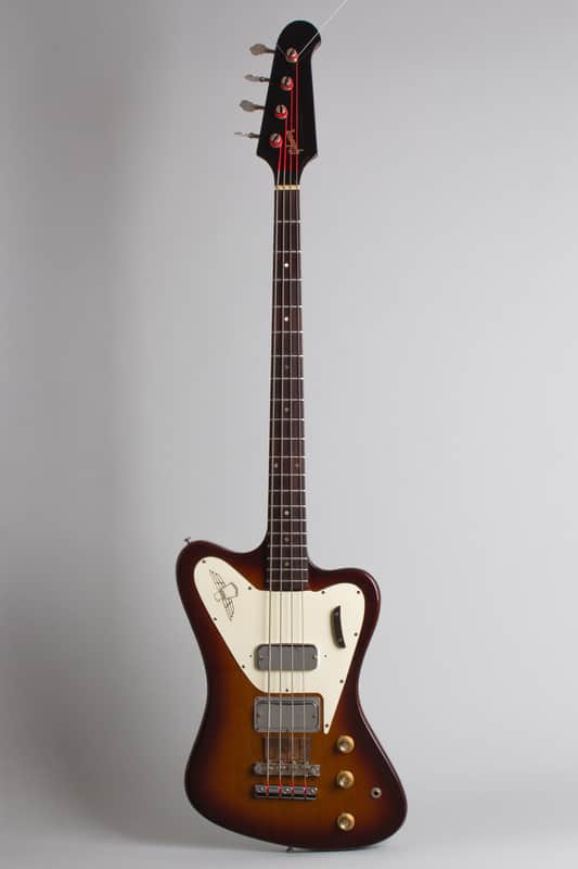 Gibson  Thunderbird IV Electric Bass Guitar (1967), ser. #000839, black hard shell case. image 1