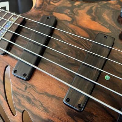 Ken Lawrence Chamberbrase II 5 string electric bass guitar LED's image 10
