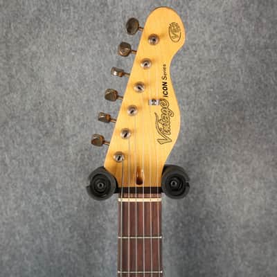 Vintage V62 ICON Electric Guitar - Distressed Black - 2nd Hand image 4