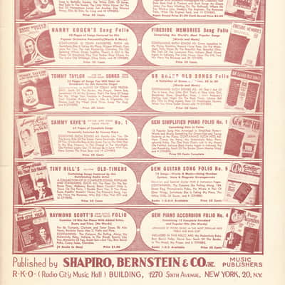 Shapiro, Bernstein & Co. Inc. I Love You - I Love You - I Love You - Sweetheart of All My Dreams 1928 image 2