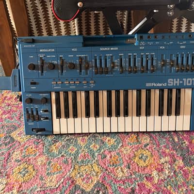 Roland SH-101 32-Key Monophonic Synthesizer 1982 - 1986 - Blue image 1