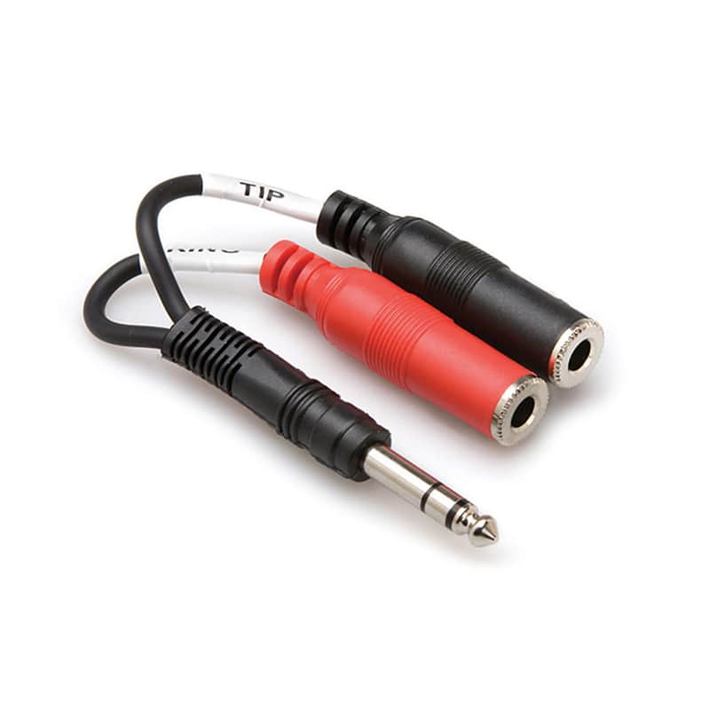 Hosa YPP117 YPP-117 1/4" TRS to Dual 1/4" TS Female - 6" image 1