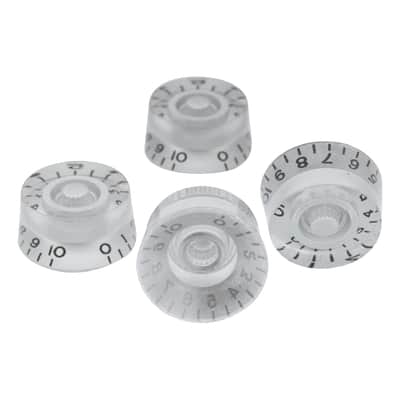 4 Silver LP Speed Control Knobs Electric Guitar Volume Tone Les Paul Metric image 2