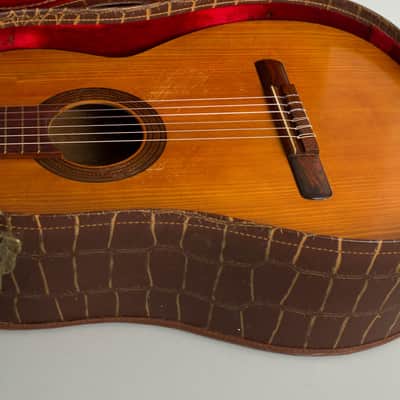 Vicente Tatay  Classical Guitar (late 1930s), period brown alligator chipboard case. image 12