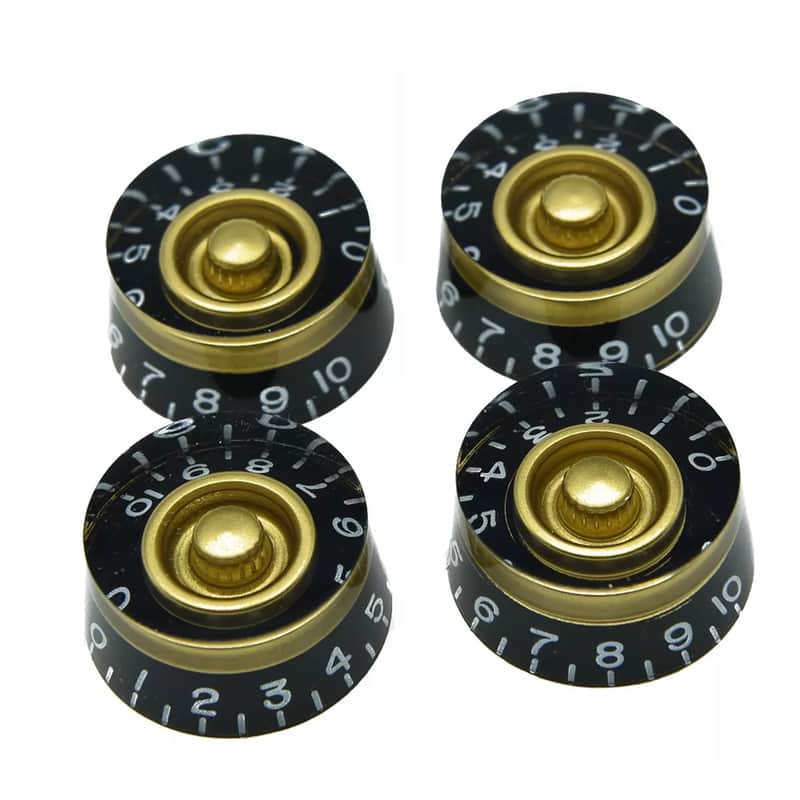 Les Paul Speed Knobs - Black with Gold Accent (Set of 4) image 1