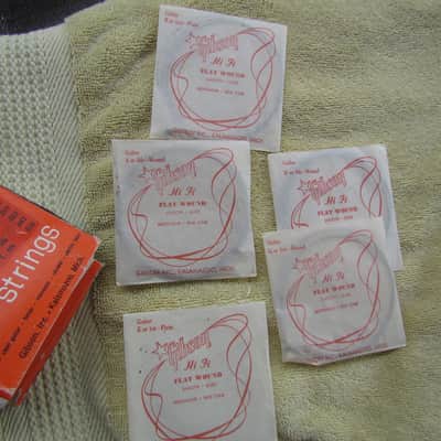 Vintage Gibson Hi-Fi Electric Spanish Guitar Strings in Box Flatwound Strings Incomplete Set Rough Condition Box READ ENTIRE DESCRIPTION image 4