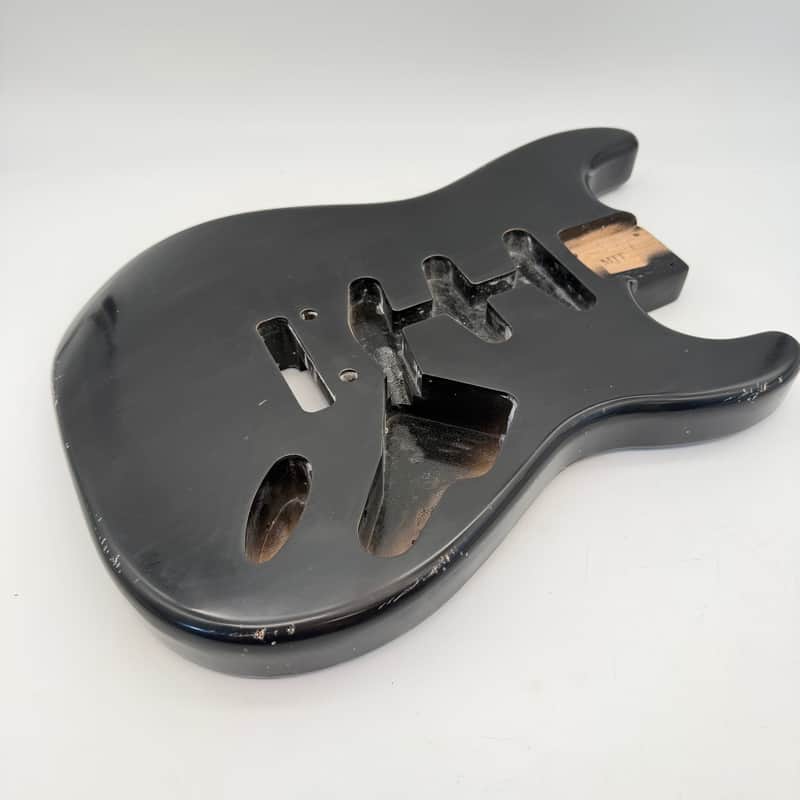 MJT Stratocaster Body Alder Relic Nitro Black 2-Post Light mjt6627 image 1
