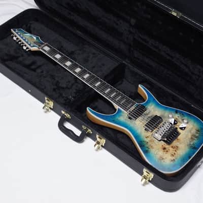 DEAN Exile Select Floyd 7-string Burl electric GUITAR Satin Turquoise w/ CASE image 1