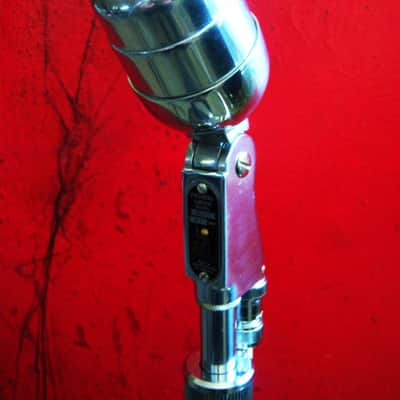 Vintage 1950's Stromberg Carlson MD-37CS dynamic microphone / Electro Voice 630 variant Hi Z harp mic w cable & stand image 7