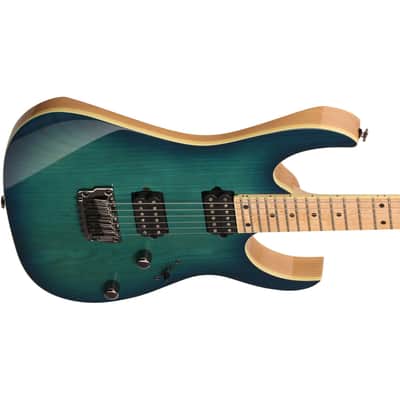 Ibanez RG652AHMFX RG Prestige Series Guitar w/ Dimarzio Pickups and Hardshell Case - Nebula Green Burst image 6