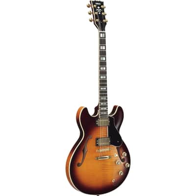 Yamaha SA2200 Semi-Hollowbody Electric Guitar, Sycamore Top; Brown Sunburst image 6