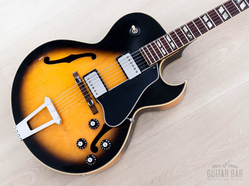 1975 Gibson ES-175 Vintage Hollowbody Guitar Sunburst, 100% Original w/ Case image 1