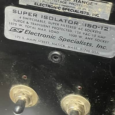 Electronic Specialists Inc Super Isolator ISO-12 AC Power/Surge Filter 4-Outlets image 5