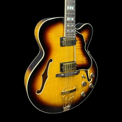 Ibanez AF155-AYS Antique Yellow Sunburst Artstar Semi Acoustic Guitar W/ Case image 2
