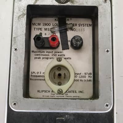 Klipsch MCM MSM 1900 Loudspeaker PA System Altec 291-16B Leland Sklar #37951 image 6