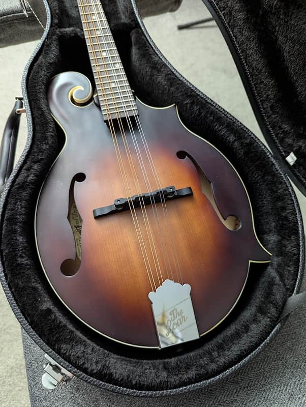 The Loar LM-310F-BRB Honey Creek F-Style Mandolin, w/case, setup, pic, gift choice, & shipping image 1