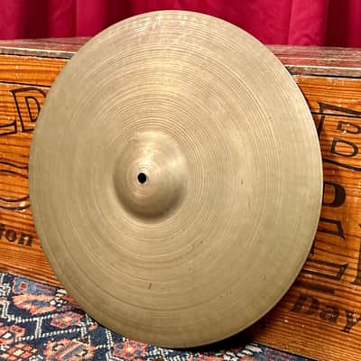 15" Zildjian A 1940s-50s Trans Stamp/Small Stamp Hi-Hat Cymbal Pair 874g/910g *Video Demo* image 9