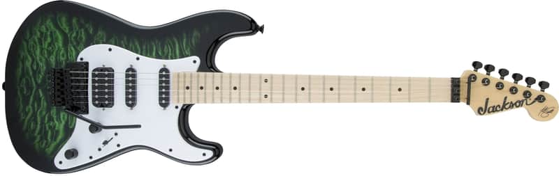 Jackson X Series Signature Adrian Smith SDXQM Electric Guitar, Maple Fingerboard (Transparent Green) image 1
