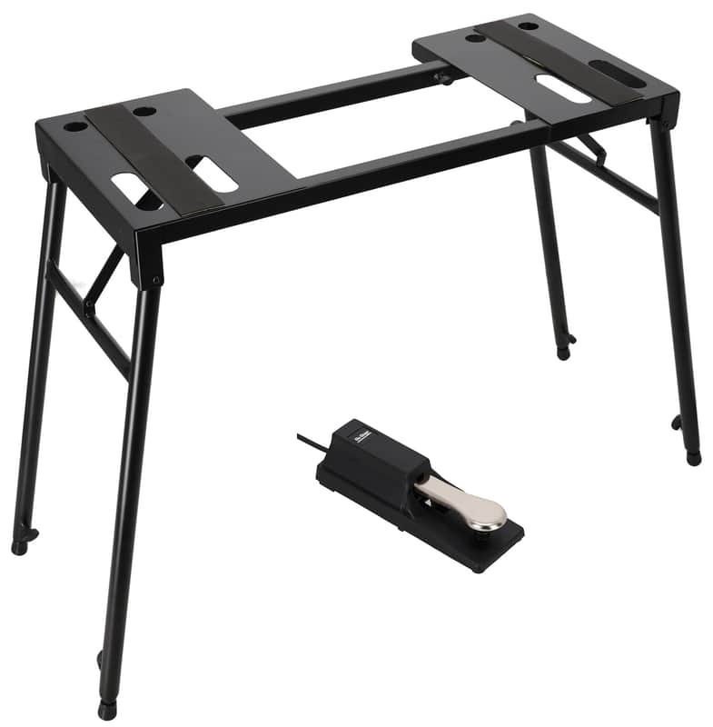 On-Stage KS7150 Platform Style DJ Keyboard/Mixer Stand+Sustain Pedal image 1