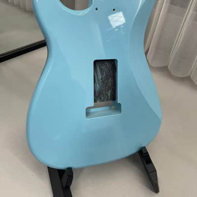 blue gloss SSH Alder wood  Strat Electric guitar body single single humbucker image 6
