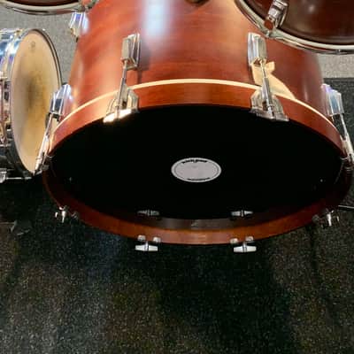 Vintage 1980's TAMA Royalstar 7-Piece 8/10/12/13/16/22 Drum Kit Set in Super Mahogany Satin w/ Metal Snare Drum image 12