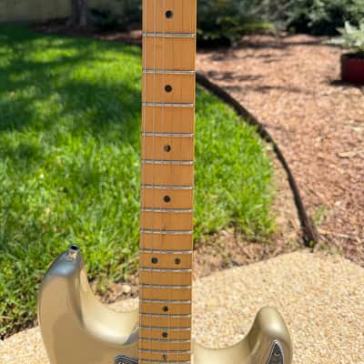 Fender US American Lone Star Stratocaster HSS with Maple Fretboard 1999 - Humbucker bridge - Shoreline Gold image 4