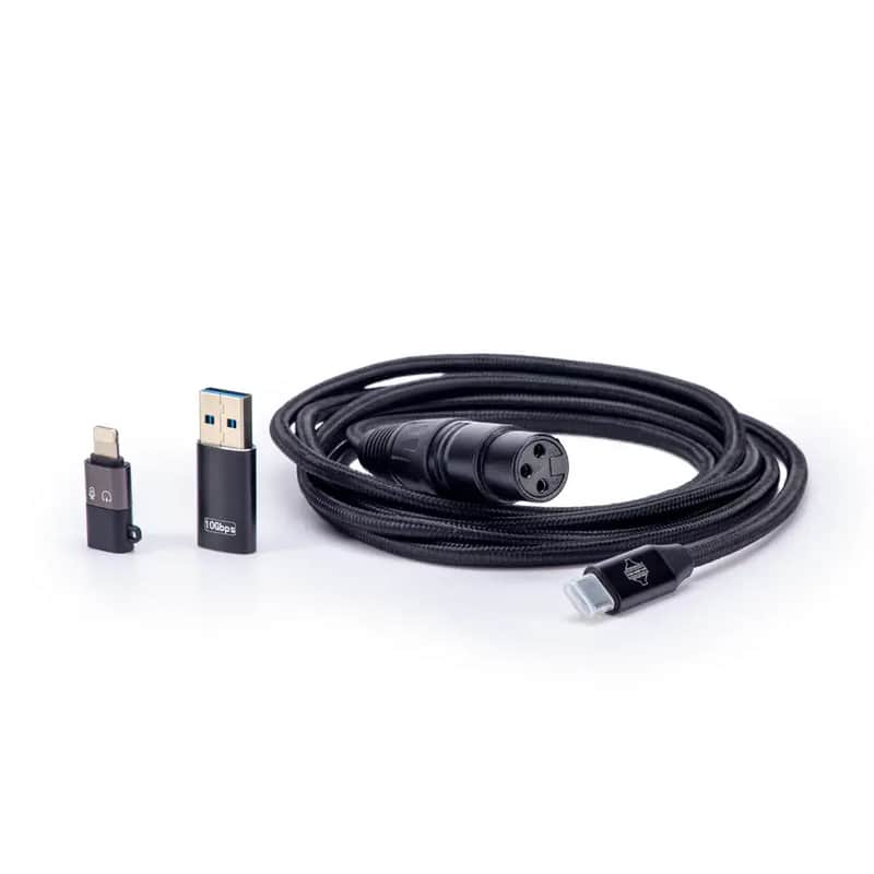 Sontronics XLR-USB-C XLR to USB-C Type Cable with Smartphone and USB-A Type Connectors image 1