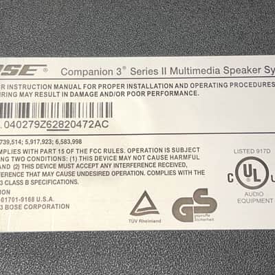 Bose Companion 3 Series II Multimedia Computer Speaker System w/ Subwoofer, Speakers & Cords image 8