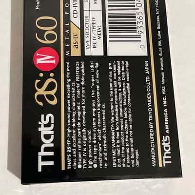 That's [by Taiyo Yuden] Audition Series Type 4 Metal Cassette Tape 1995 - AS:IV image 9