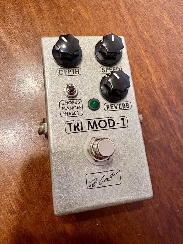 Rare Z-cat Tri Mod-1 - Grey Chorus Flanger Phaser Reverb effect pedal bass guitar image 1