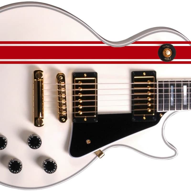 Racing Stripes Red Sticker Vinyl Guitar & Bass image 1
