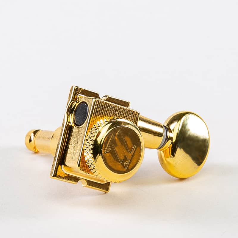 True Lok by True Tune True Lok vin-Mod 6-in-line Staggered Locking Tuning Keys - Oval Button - Gold - New