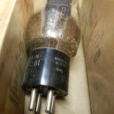 RCA ONE (1) JAN-CRC-81 antique tNOS AT1000 TESTED Vacuum Tube military Type 81 Half-wave rectifier 1941-1945 image 3